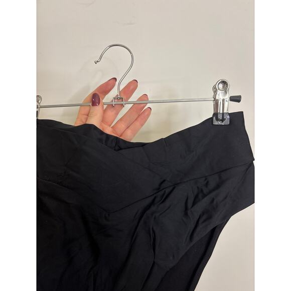 Aerie Bikini Bottom Womens Large Black Crossover High Cut Cheeky UPF 50 - Picture 3 of 5